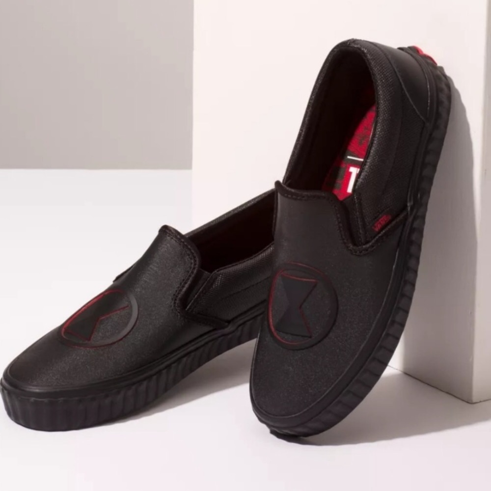 NEW Vans Marvel Black Widow Slip on